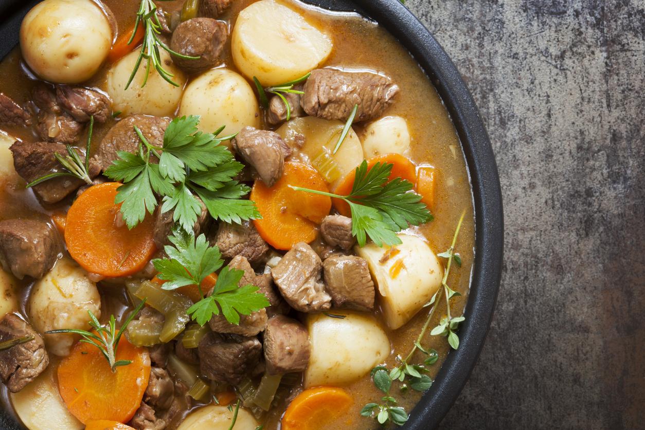 Irish stew served in a bowl