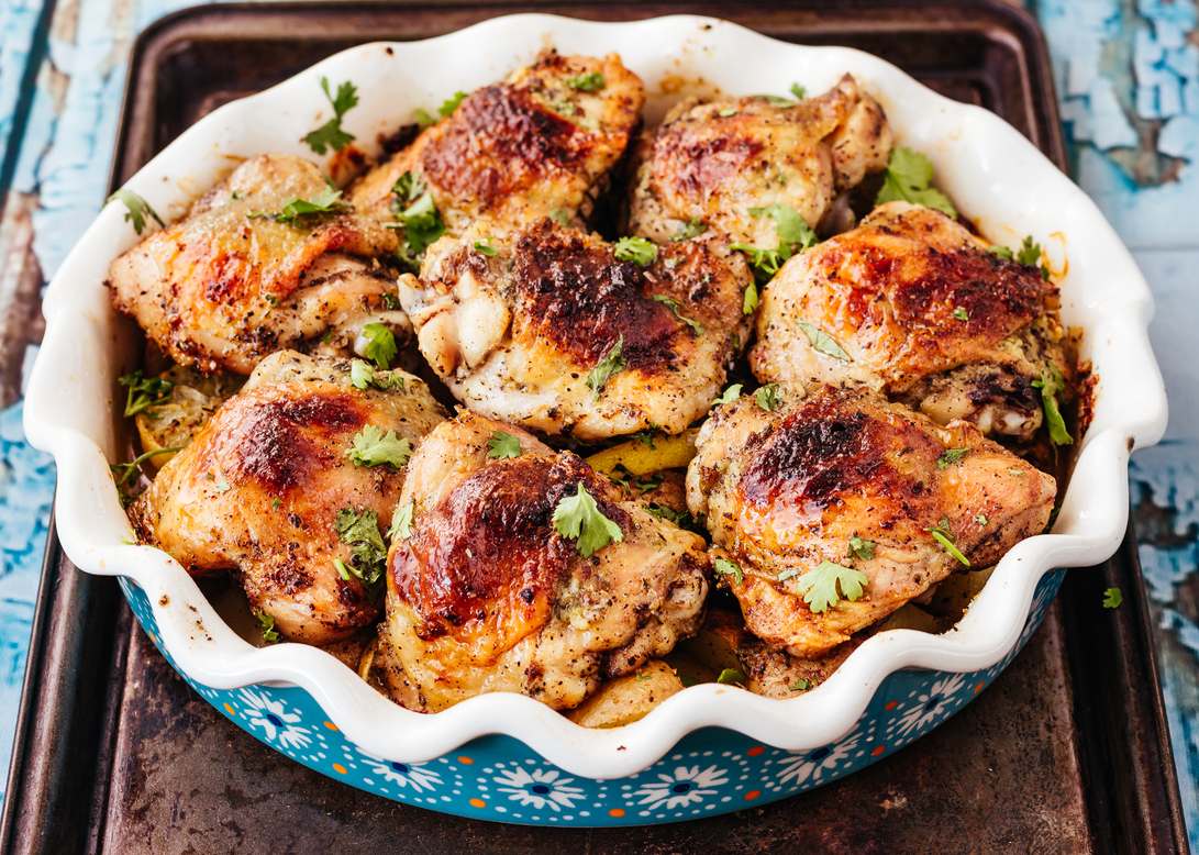 Marinated chicken thighs