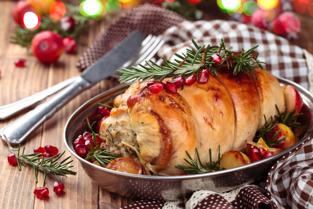 Roast turkey breast roll